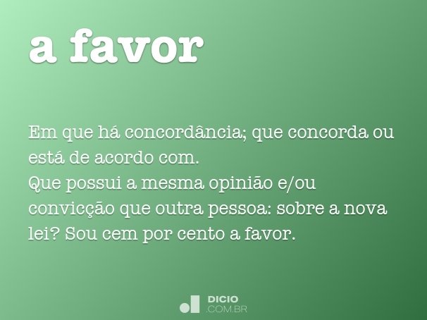 a favor