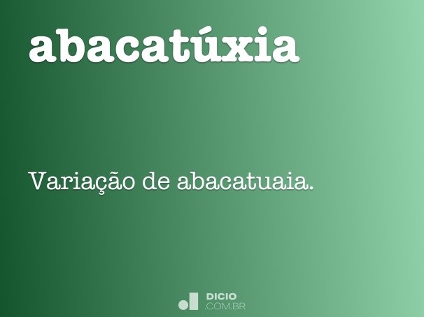abacatúxia