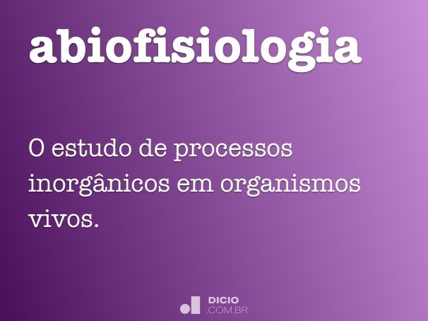 abiofisiologia