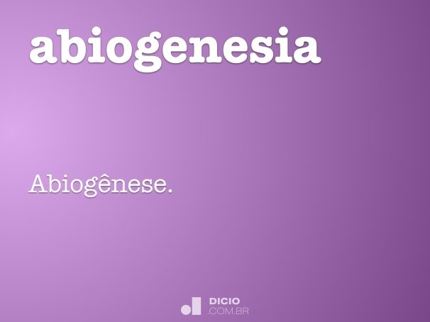 abiogenesia