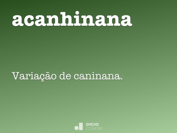 acanhinana