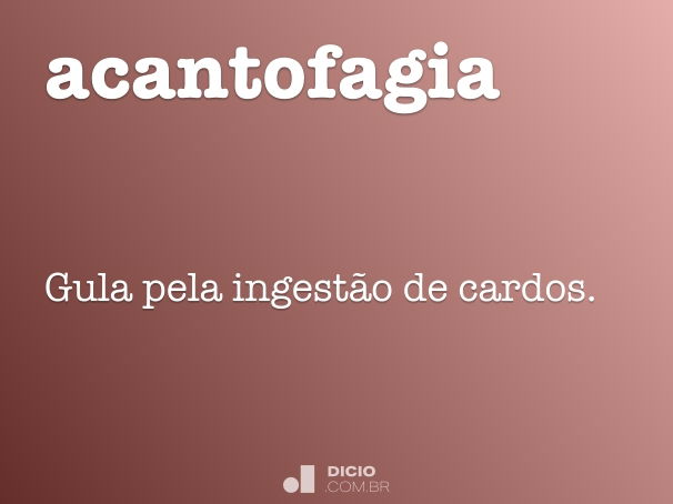 acantofagia