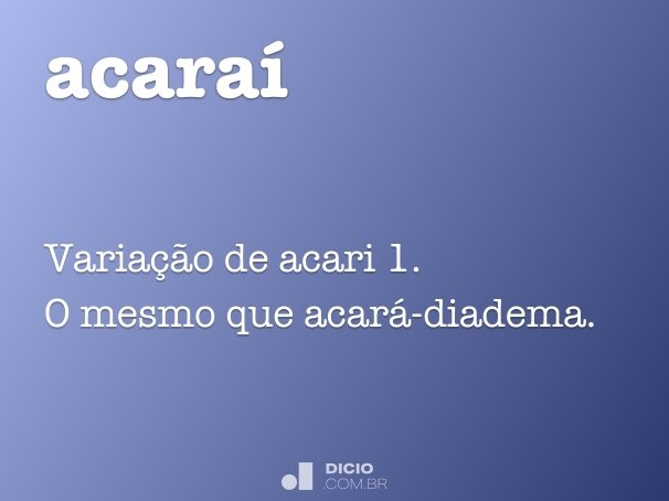 acaraí