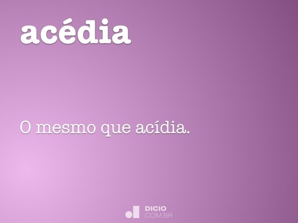 acédia