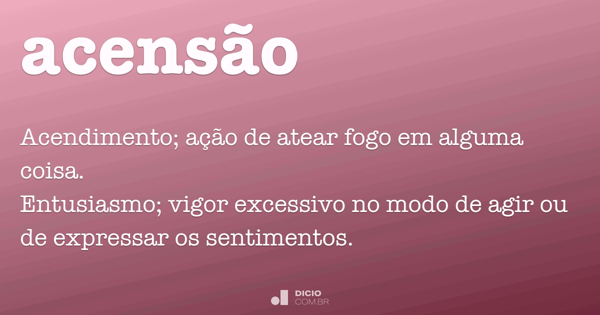 Acensão Dicio, Dicionário Online de Português