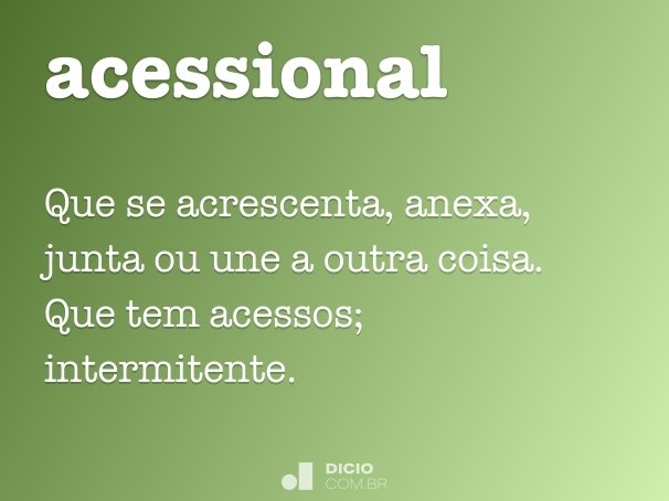 acessional