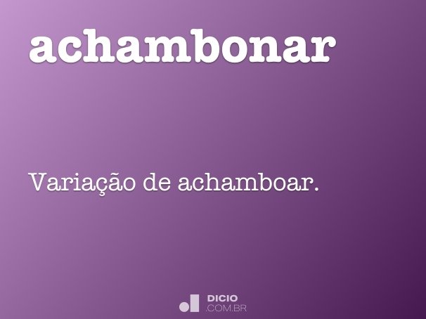 achambonar