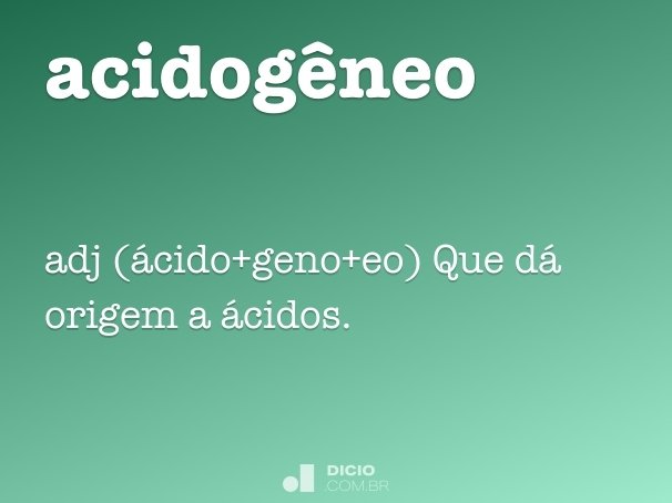 acidogêneo