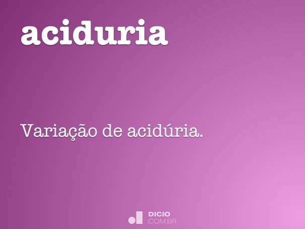 aciduria