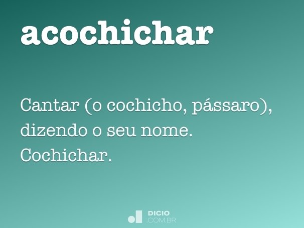 acochichar