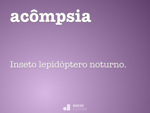 acômpsia
