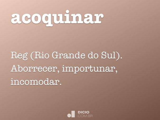 acoquinar