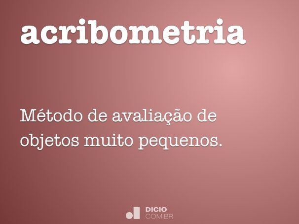 acribometria
