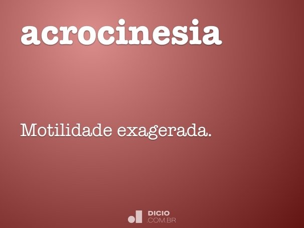 acrocinesia