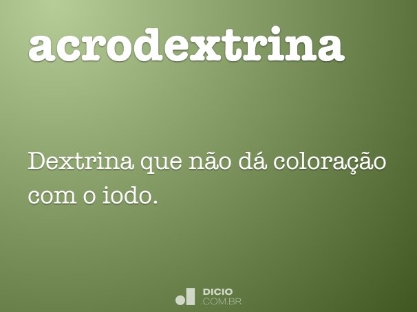 acrodextrina
