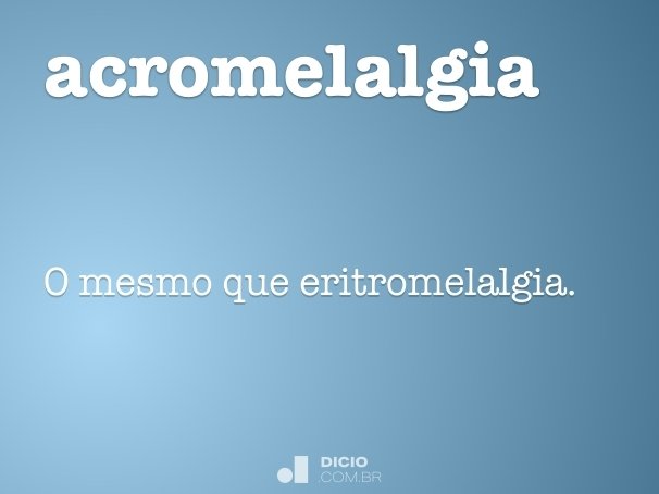 acromelalgia