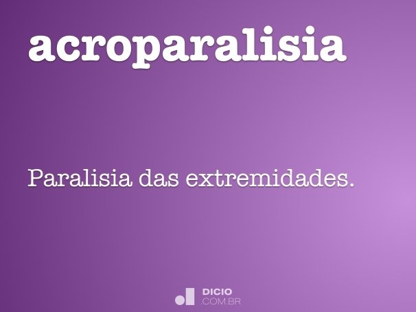 acroparalisia