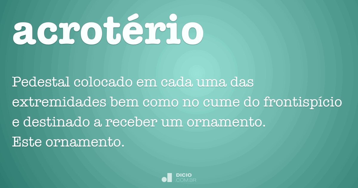 Acrotério Dicio, Dicionário Online de Português