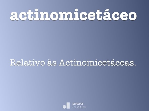 actinomicetáceo