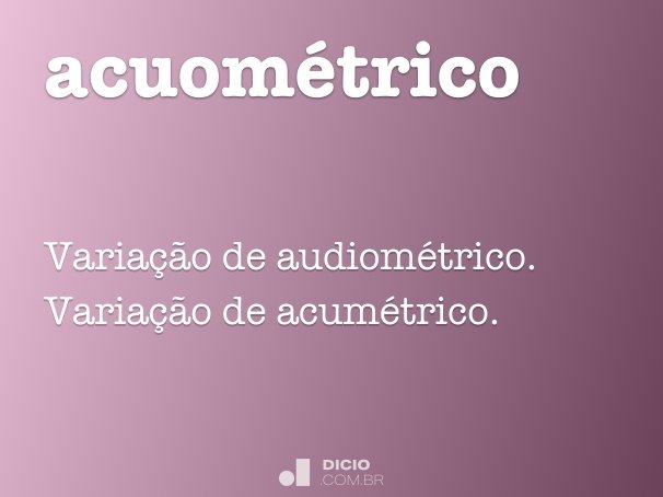 acuométrico