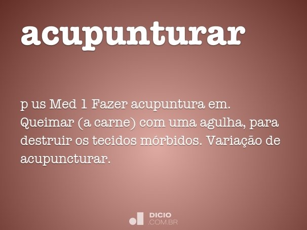 acupunturar