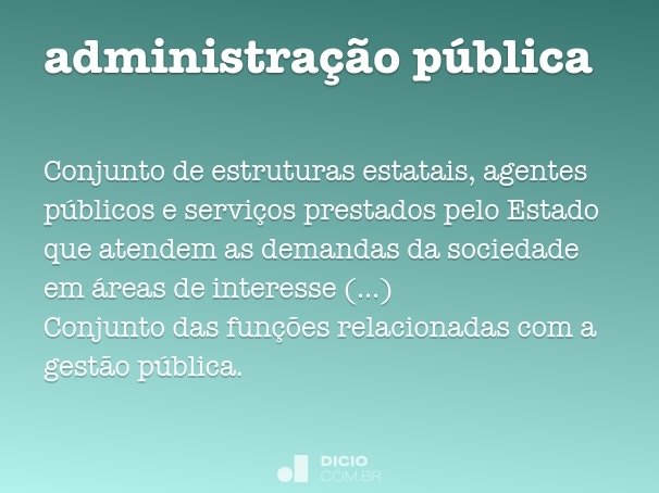 administração pública