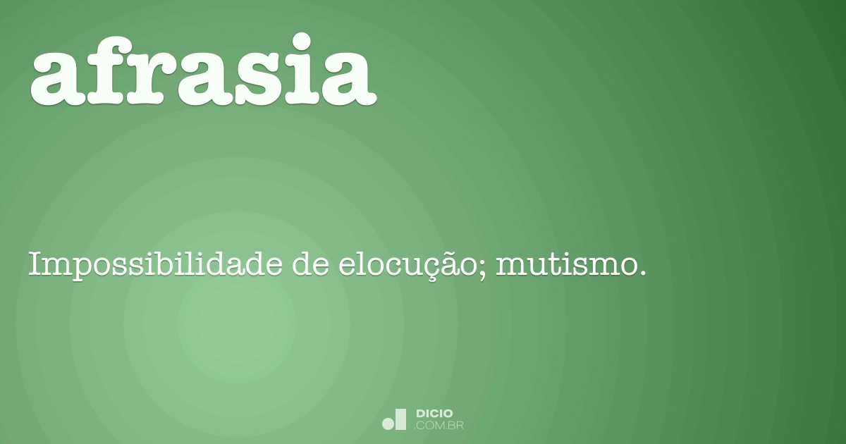 O que significa Afrasia?