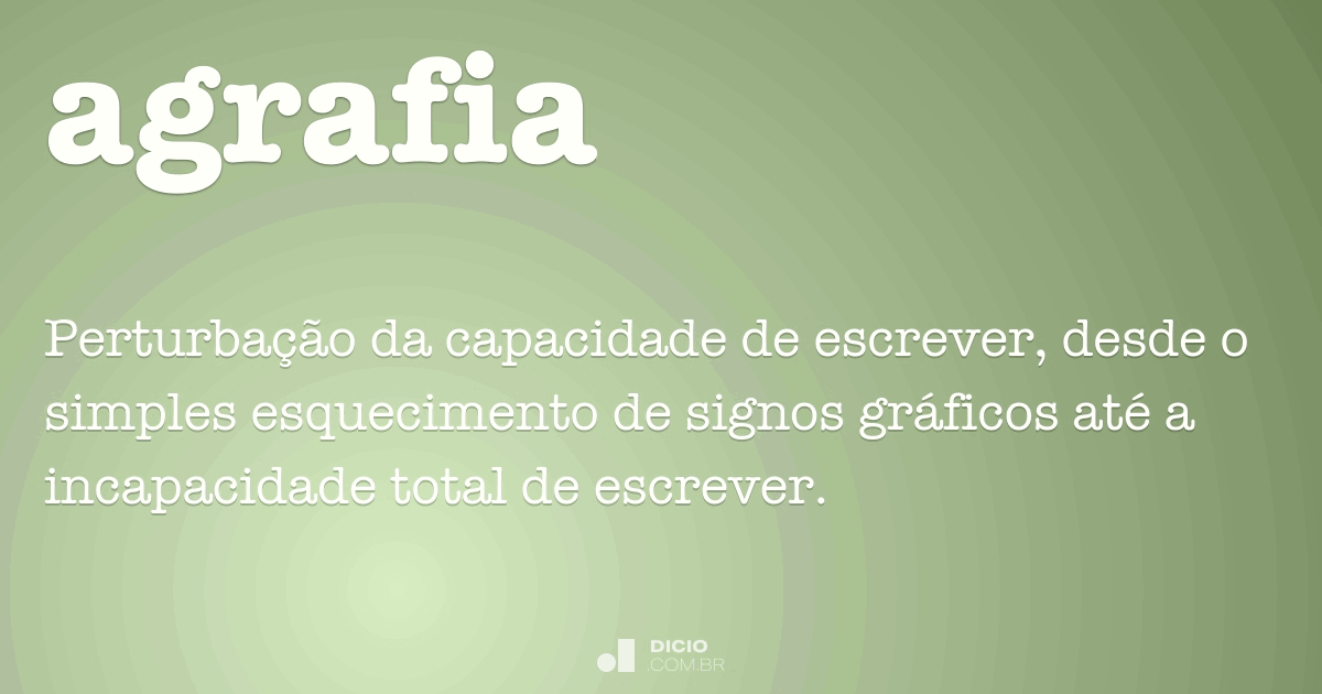 Agrafia Dicio, Dicionário Online de Português