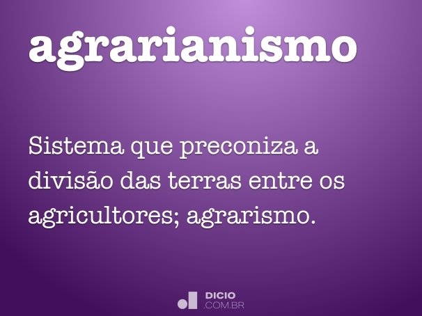 agrarianismo