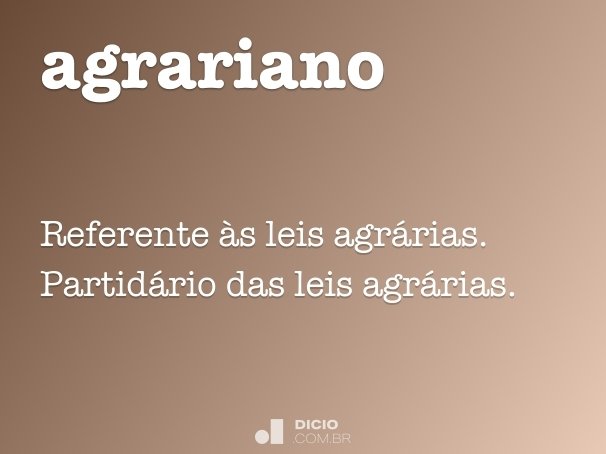 agrariano