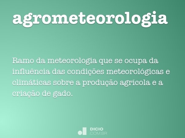 agrometeorologia