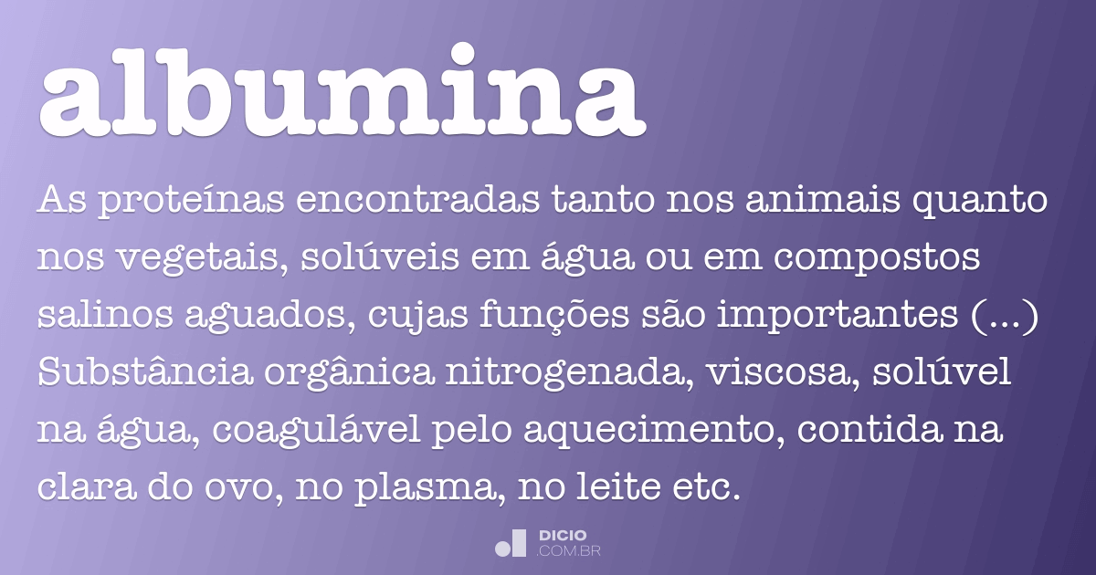 Albumina Dicio, Dicionário Online de Português