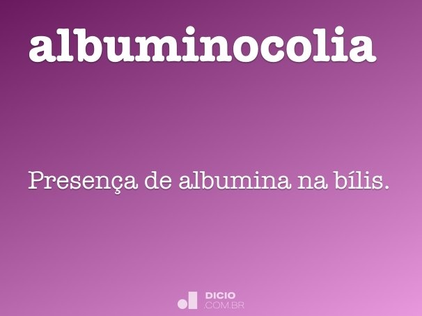 albuminocolia