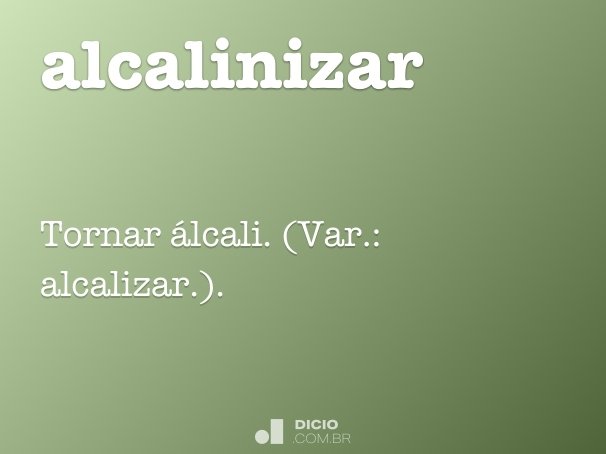 alcalinizar