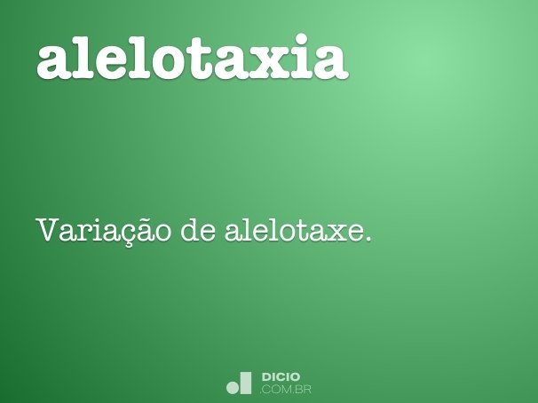 alelotaxia