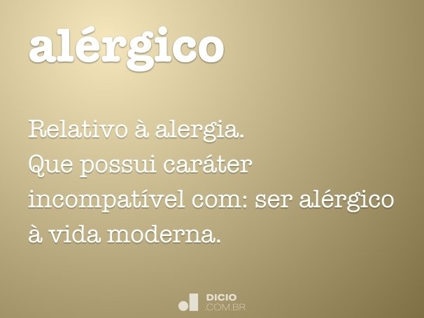 alérgico