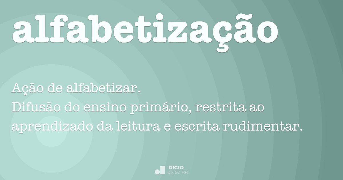 ALFABETIZAÇÃO 