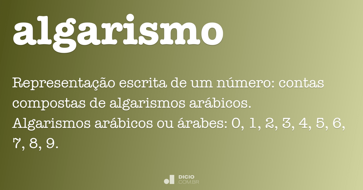 Algarismo - Dicio, Dicionário Online de Português