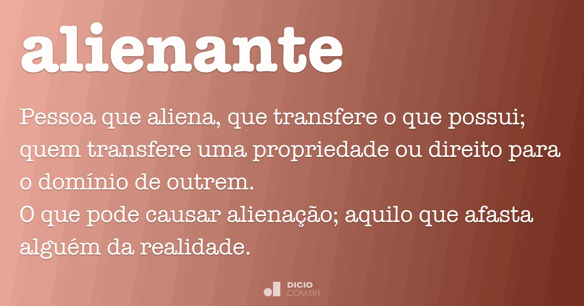 Alienante Dicio, Dicionário Online de Português