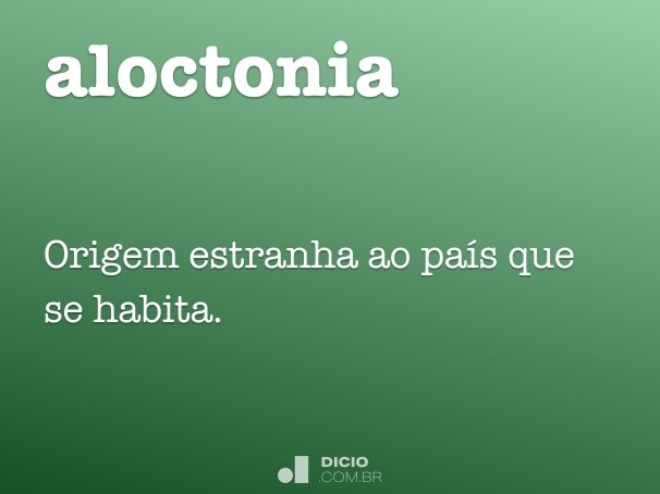 aloctonia