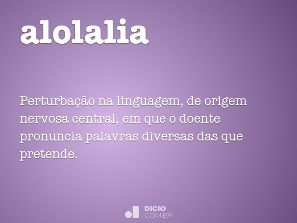alolalia