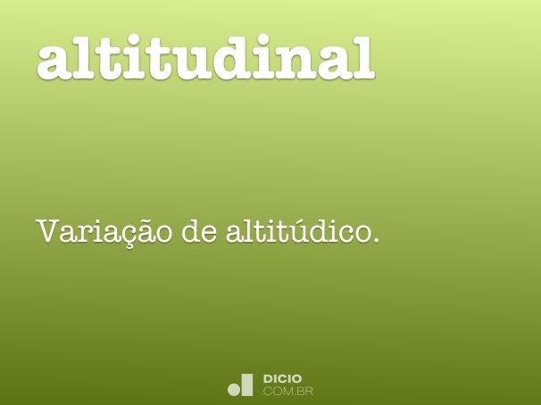 altitudinal