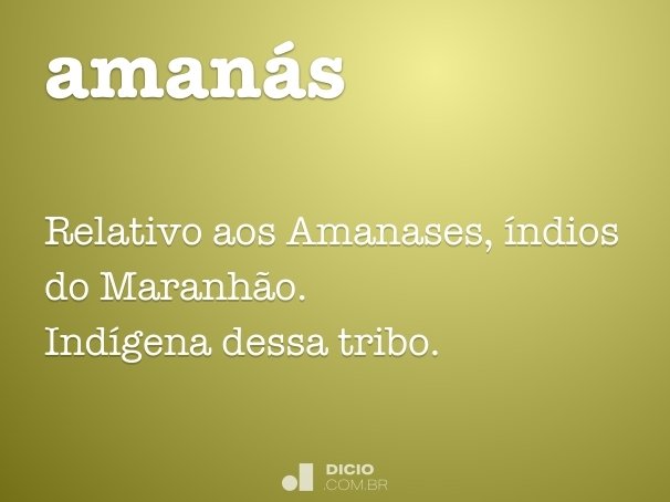 amanás