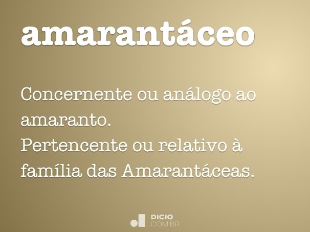 amarantáceo
