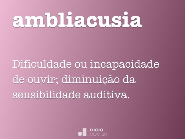 ambliacusia