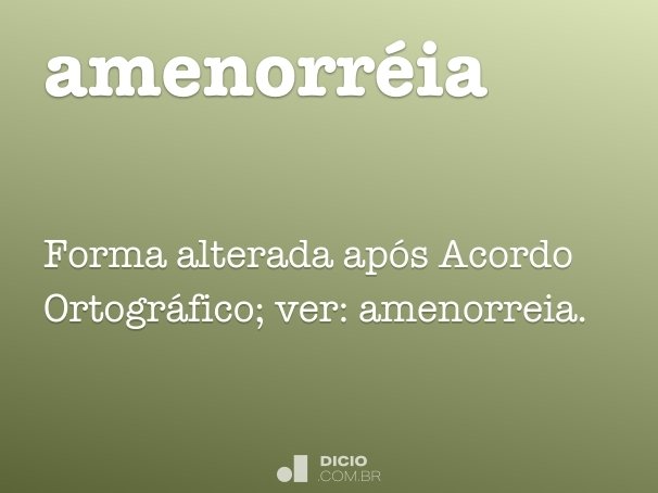 amenorréia
