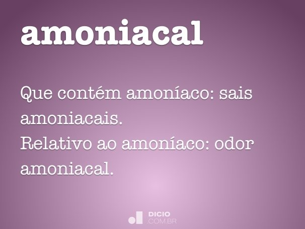 amoniacal