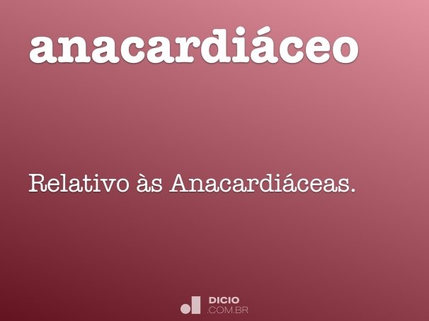 anacardiáceo