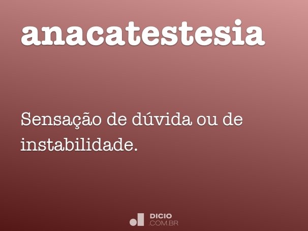 anacatestesia