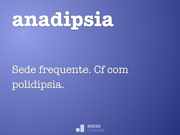 anadipsia